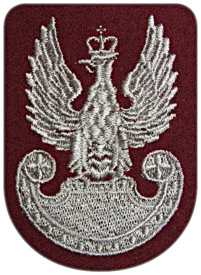 Orzełek Wojska Polskiego do beretu szytego, bordowego - haft komputerowy