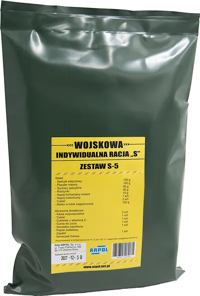 Indywidualna racja żywnościowa sucha S-5