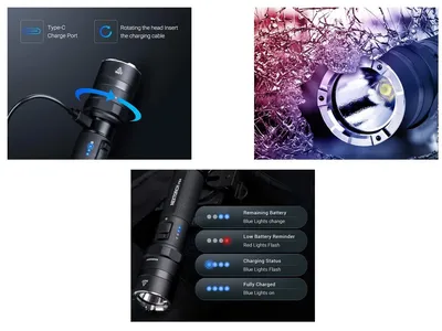 Nextorch P84 akumulatorowa 3000 Lumens LED Latarka