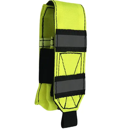 Ładownica na gaz z klapą na rzep, Hi-Viz + srebrny odblask