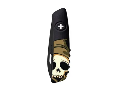 Swiza D01 AB HALLOWEEN Skull Head Black (KNI.0013.H001)