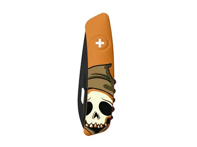 Swiza D01 ALLBLACK HALLOWEEN SKULL HEAD ORANGE