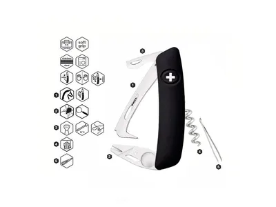 Swiza HO03 Horse Tick Tool Scyzoryk jeździecki 8 funkcji czarny