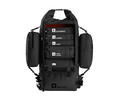 Plecak awaryjny ewakuacyjny przetrwania HELP BAG MAX - Pro 5.0 Black Shadow - widok 3