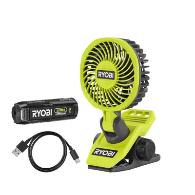 Wentylator zaciskowy Ryobi RCF4-120G USB Lithium 4V z akumulatorem 2.0 Ah