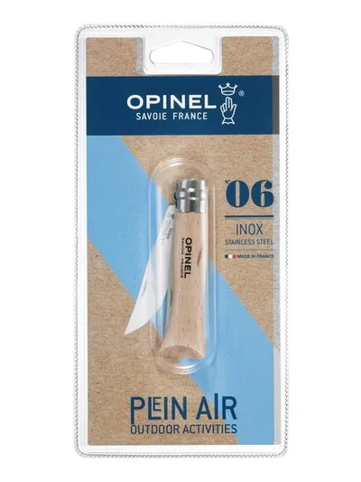 Nóż Składany Opinel Inox Natural 06 blister