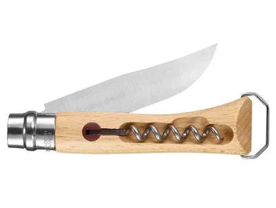 Nóż Składany Opinel No 10 Inox z korkociągiem i otwieraczem 002578