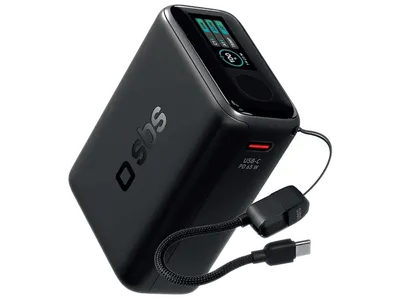 Powerbank SBS 20000mAh 65W 1x USB-C, USB-A PD AVS PPS Czarny