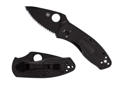 Spyderco Ambitious FRN Black Blade Serrated C148SBBK Nóż składany 14,9 cm