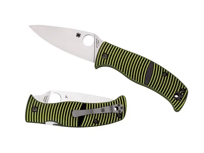Spyderco Caribbean G-10/LC200N Plain Leaf C217GP Nóż składany 21,7 cm