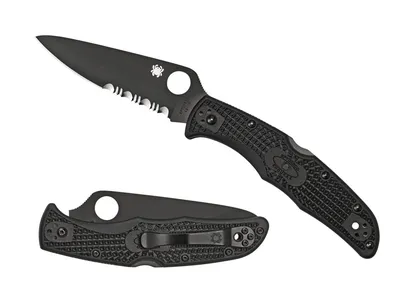 Spyderco Endura 4 FRN Black Blade Combo C10PSBBK Nóż składany 22,2 cm