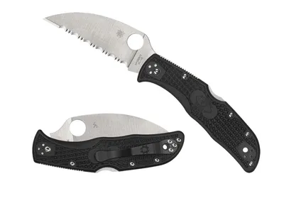 Spyderco Endela FRN Black Wharncliffe Serrated C243FSWCBK Nóż składany