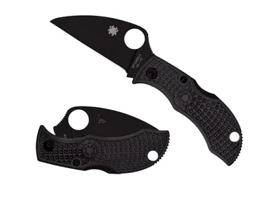 Spyderco Manbug FRN Black Wharncliffe Black Blade Plain Nóż składany
