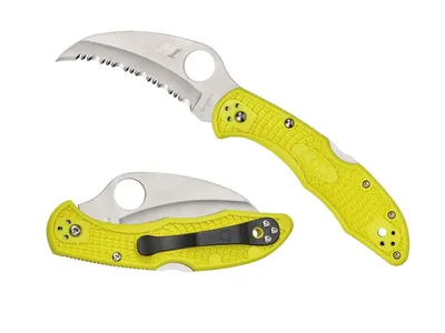 Spyderco Tasman Salt 2 FRN Yellow Serrated C106SYL2 Nóż składany 18,2 cm