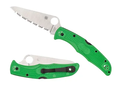 Spyderco Pacific Salt 2 Green LC200N Serrated C91FSGR2 Nóż składany 22,1 cm