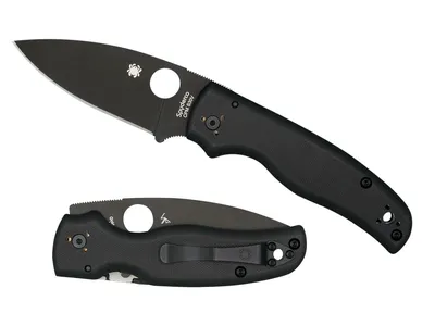 Spyderco Shaman G-10 Black Blade Plain C229GPBK Nóż składany 21 cm