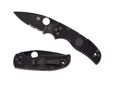 Spyderco Native 5 FRN Black Blade Combo C41PSBBK5 Nóż składany 17,7 cm