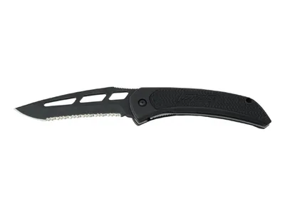 Outdoor Edge Impulse Medium Black Serrated Nóż składany stal Sandvik 12C27