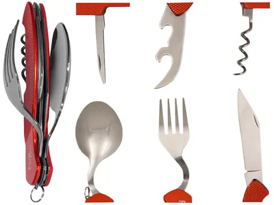 Niezbędnik Fox Outdoor 6-częściowy składany czerwony (44051) - widok 2