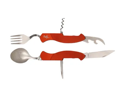 Niezbędnik Fox Outdoor 6-częściowy składany czerwony (44051)