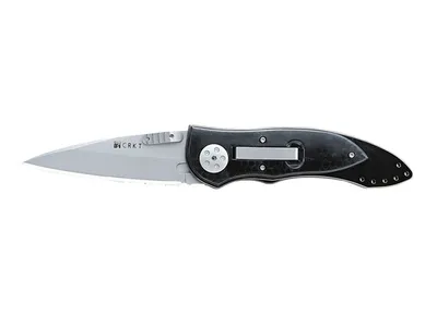 Crkt E-LOCK Black 7303 Plain Nóż składany stal AUS-8 17,1 cm
