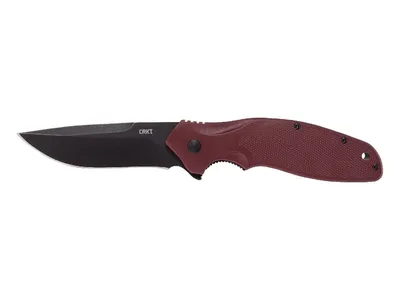 Crkt Shenanigan Assisted Maroon K800RKP Plain Nóż składany 20,8 cm