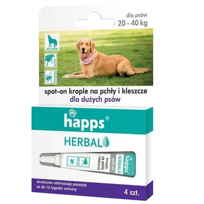 Krople Happs przeciw pchłom i kleszczom pies 20 - 40 kg (596-000)