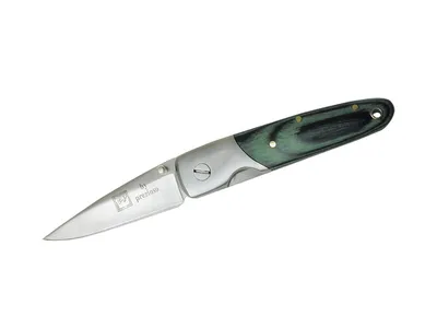 Camel Folding Liner Lock Pakkawood Green Nóż składany