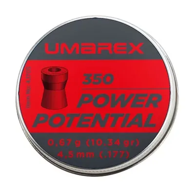 Śrut 4,5 mm Diabolo UMAREX Power Potential zagłębienie 350 szt. z otworem (4.1705)