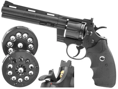 Rewolwer wiatrówka Colt Python 6" 4,5 mm Diabolo / BB 10-strzał. CO2-12g (5.8149) - widok 2