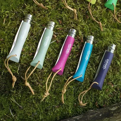 Nóż Opinel Colorama 06 inox grab turkusowy z rzemieniem (002200) - widok 3