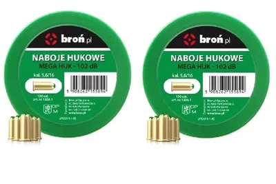 Naboje hukowe .22 Long Blank / 6mm Long typ 5,6/16 MEGA HUK - 2x100 szt.do BAS Stalker/Zoraki K6L