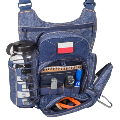 Torba HELIKON EDC SIDE BAG - Nylon Polyester Blend - Neoprene - Melange Blue - One Size (TB-PPK-NP-M2) HELIKON-TEX - widok 4