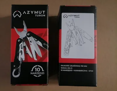 Multitool AZYMUT Turon - 10 narzędzi + karabińczyk +kabura do pasa (H-P224108) - widok 8