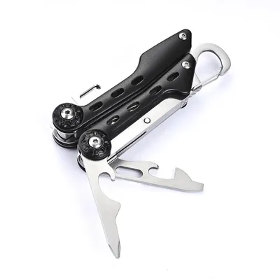 Multitool AZYMUT Turon - 10 narzędzi + karabińczyk +kabura do pasa (H-P224108) - widok 3