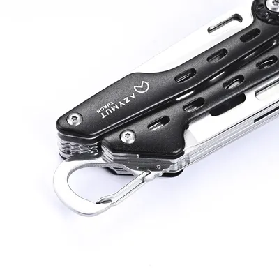 Multitool AZYMUT Turon - 10 narzędzi + karabińczyk +kabura do pasa (H-P224108) - widok 4