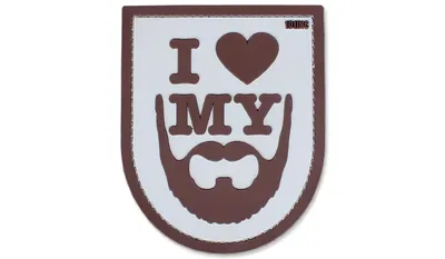 Naszywka 3D - I Love My Beard - Piaskowy - 101 Inc.