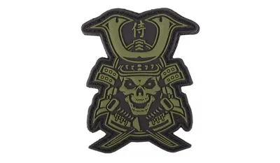 Naszywka 3D - Samurai Skull - Zielony - 101 Inc.