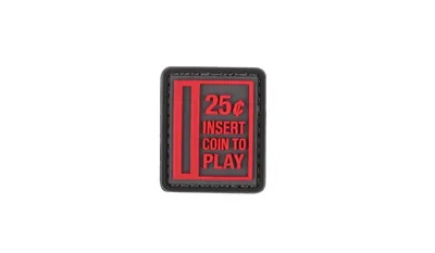 Naszywka 3D - Insert Coin to Play - Czerwony - 101 Inc.