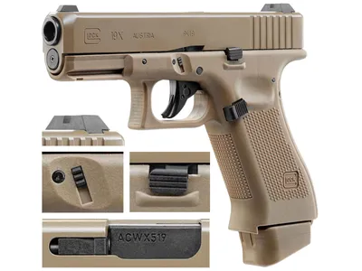 Pistolet ASG GLOCK 19X 6 mm coyote CO2 (2.6435) - widok 2
