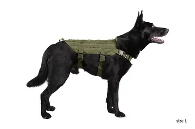 Kamizelka taktyczna dla psa PRIMAL GEAR - oliwkowa L (PRI-18-017429) - widok 3