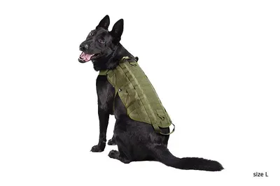 Kamizelka taktyczna dla psa PRIMAL GEAR - oliwkowa L (PRI-18-017429) - widok 4