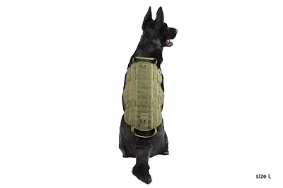 Kamizelka taktyczna dla psa PRIMAL GEAR - oliwkowa L (PRI-18-017429) - widok 6