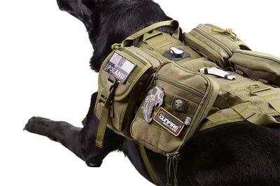 Kamizelka taktyczna dla psa PRIMAL GEAR - oliwkowa L (PRI-18-017429) - widok 8