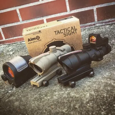 Luneta celownicza AIM-O ACOG 4X32C (z podświetleniem światłowodowym) - czarna (AMO-10-013655) - widok 8