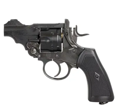 Rewolwer wiatrówka WEBLEY MKVI .455 Civilian kal.5,5 mm Diabolo łuski 6-strzał. lufa 2,5" Battlefield CO2 Ekp do17J