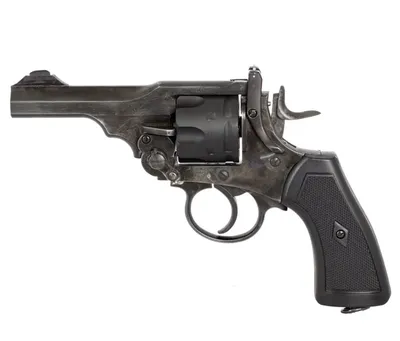 Rewolwer wiatrówka WEBLEY MKVI .455 Police kal.5,5 mm Diabolo łuski 6-strzał. lufa 4" Battlefield CO2 Ekp do17J