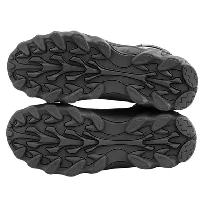 Buty MIL-TEC Chimera High Black z półprzepuszczalną membraną DINTEX, zaprojektowane do użytku w trudnych warunkach terenowych, z szybkim systemem wsparcia kostki.
