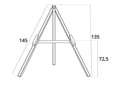 Stojak łuczniczy drewniany pod matę słomianą, wys. 135 cm (KOL.065-042) ZŁOTA STRZAŁA - widok 6