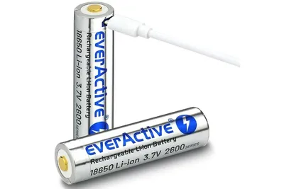 Akumulator EverActive 18650 2600mAh micro USB - widok 3